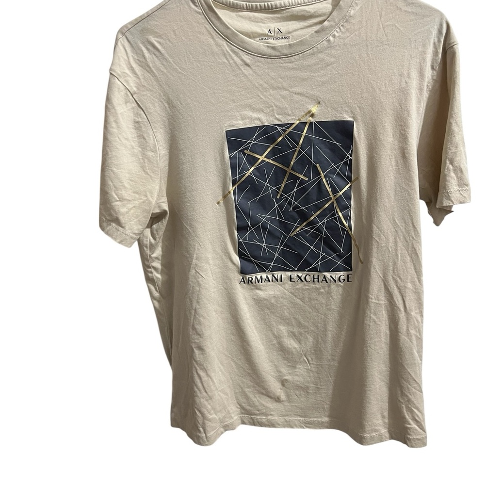 Armani Exchange Tan Graphic Tee